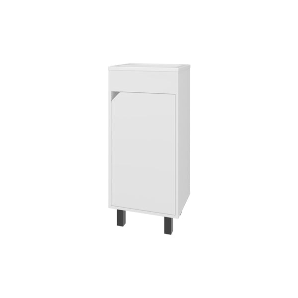 English Elm FM Modern Floating Bathroom Vanity with Integrated Sink and Soft-Close Door for Sleek Storage White 33.9 L x 18.9 W x 11 H B128P293881