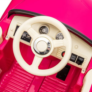 English Elm 12v Chevrolet 3100 Licensed Vintage Pickup Ride on Truck with Led Lights and Parent Remote Pink W1578P214161