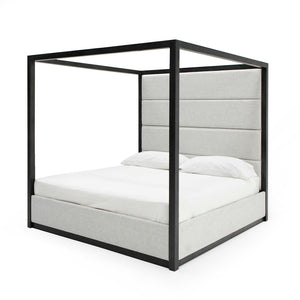 Modrest Manhattan - Contemporary Canopy Grey Bed -eastern