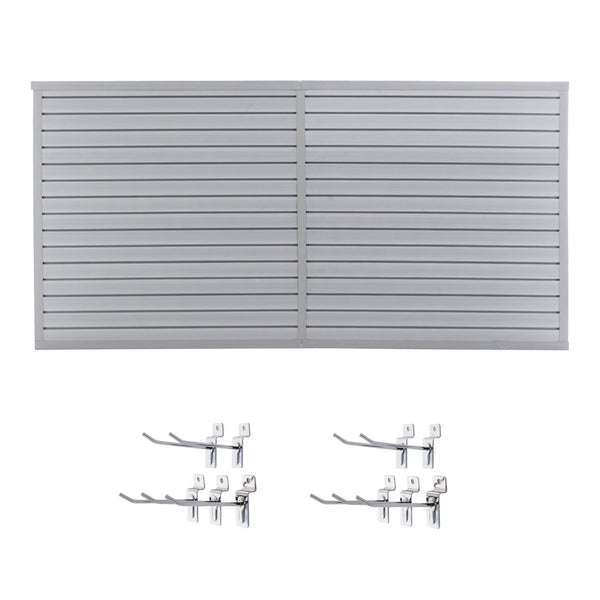 English Elm Heavy Duty Pvc Slatwall Garage Storage System Modular Wall Mounted Tool Organizer W1422P286710