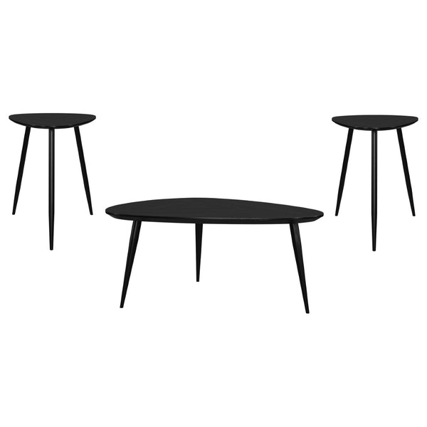 English Elm Xander Mango Wood 3 Piece Triangular Living Room Coffee and End Table Set B062S01619
