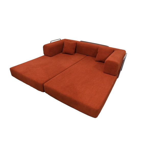 English Elm Double Convertible Corduroy Sleeper Sofa High Density Foam Wide Armrest Studio Bed W3064P245391