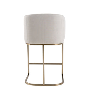 VIG Furniture Modrest Yukon - Modern Off White Fabric & Brushed Brass Counter Chair VGVC-B8362B-CC