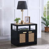 Cole Black Night Stand 797Black-NS Meridian Furniture