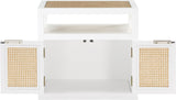 Cole White Night Stand 797White-NS Meridian Furniture