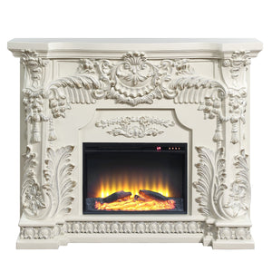 English Elm Adara Antique White Electric Fireplace with LED, Remote & Touch Controls, 1400W Heating, 400 sq ft B2726P315594