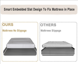 English Elm Adam Twin over Full Bunk Bed Metal Black – Sturdy, Squeak-Free Frame, Full Guardrail, Floor-Safe Caps B083P152992