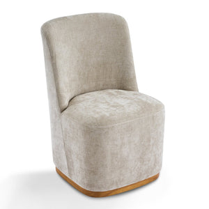 English Elm Indoor Upholstered Chenille Dining Chairs Set of 2 with High Back Rubberwood Base N779P370771O