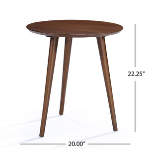 English Elm Christopher Knight Home® - End Table - Mid-Century Modern Walnut Accent Table With Handcrafted Details For Living Spaces N771P221029T