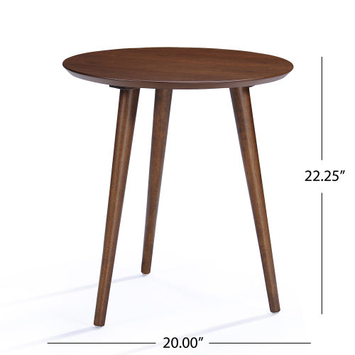 English Elm Christopher Knight Home® - End Table - Mid-Century Modern Walnut Accent Table With Handcrafted Details For Living Spaces N771P221029T