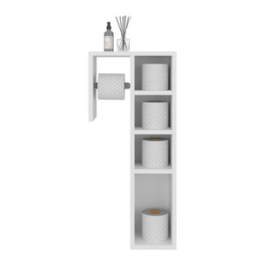 English Elm Rosemont Sliding Door Wall Cabinet White Finish Adjustable Shelves Bathroom Storage B092P390617