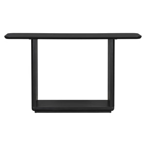 English Elm Mirod Acacia Veneer Console Table with U-base and Curved Edges for Entryway N760P237958B