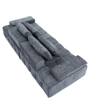 English Elm Sofa Modular Loveseat Antique Grey with Ultra-Dense Foam, Deep Seats, Orthopedic Support, Easy Assemble W1960S00008