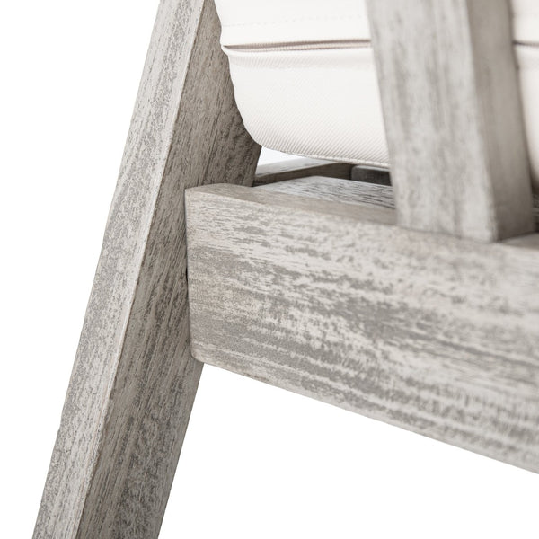English Elm Outdoor Acacia Wood Club Chair Deep Seating Woven Back Patio Lounge Resort Style N780P171149G-2