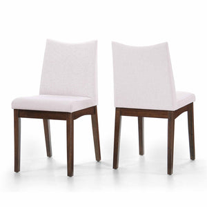 English Elm Christopher Knight Home® - Dining Chair Set Of 2 - Mid-Century Modern Upholstered Seats With Rubberwood Frame For Comfort 59460.00LBE