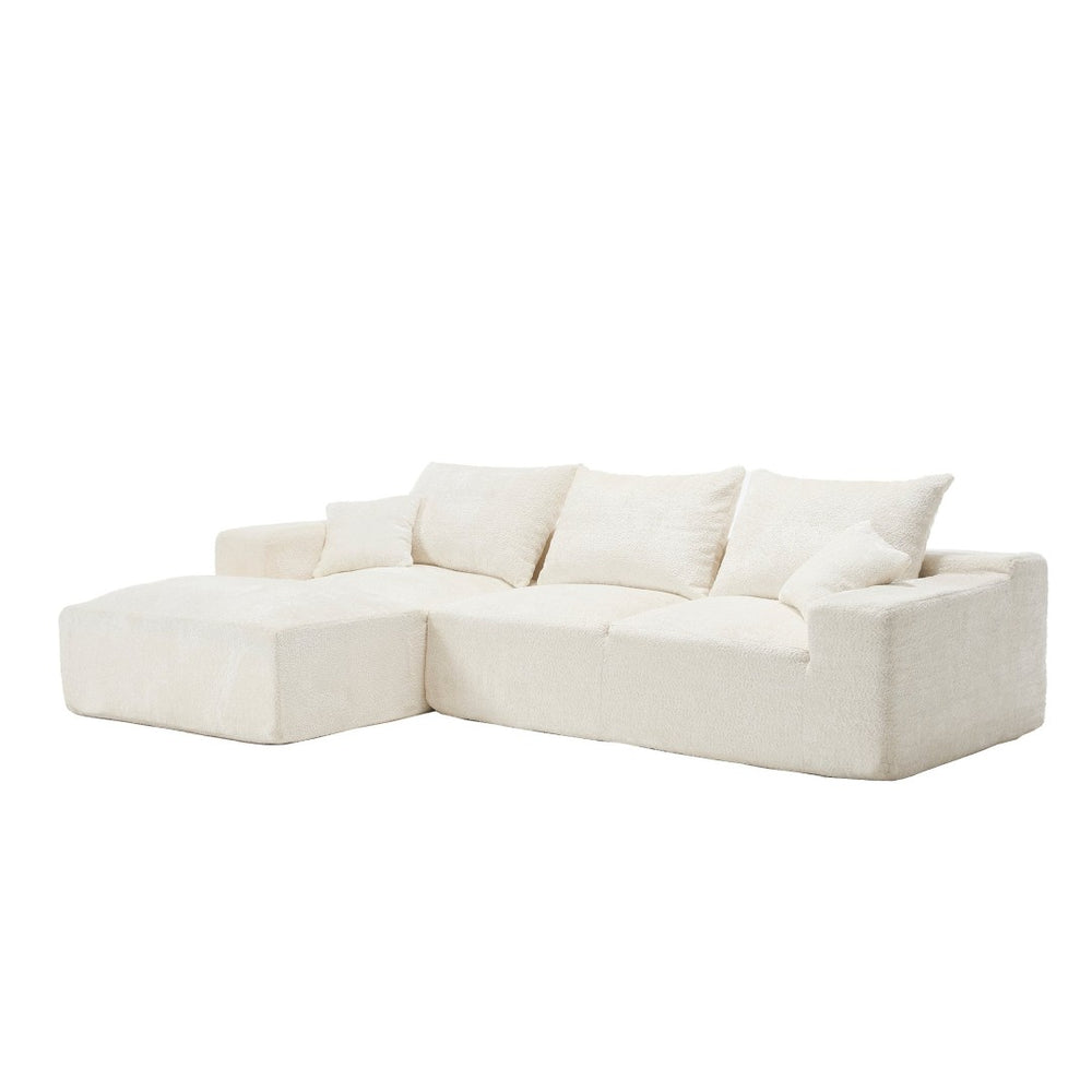 English Elm United L-Shaped Chenille Sofa - Plush Comfort, Spacious Design, No Assembly Required For Cozy Living W1568S00125-GIGA