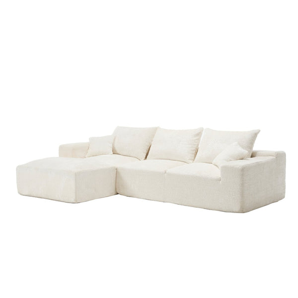 English Elm United L-Shaped Chenille Sofa - Plush Comfort, Spacious Design, No Assembly Required For Cozy Living W1568S00125-GIGA
