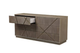 VIG Furniture Modrest Nixa - Modern Beige Velvet + Brushed Bronze + Birch Bedroom Set VGVC-BD1909-SET-BGE