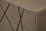 VIG Furniture Modrest Nixa - Modern Beige Velvet + Brushed Bronze + Birch Bedroom Set VGVC-BD1909-SET-BGE