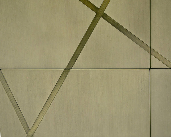 VIG Furniture Modrest Nixa - Modern Wide Birch + Brushed Bronze Chest VGVC-J1909-5H-L-BIR