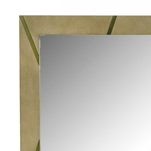 VIG Furniture Nixa Modern Birch Framed Mirror 41"X39" — Matte Grey With Brushed Bronze Accents For Contemporary Spaces VGVC-J1909-M-L-BIR