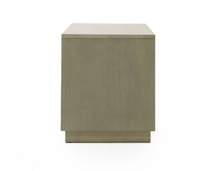 VIG Furniture Modrest Nixa - Modern Wide Birch + Brushed Bronze Nightstand VGVC-N1909-L-BIR