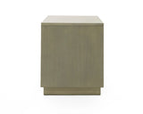 VIG Furniture Modrest Nixa - Modern Wide Birch + Brushed Bronze Nightstand VGVC-N1909-L-BIR