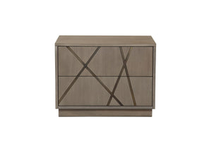 VIG Furniture Modrest Nixa - Modern Beige Velvet + Brushed Bronze + Birch Bedroom Set VGVC-BD1909-SET-BGE