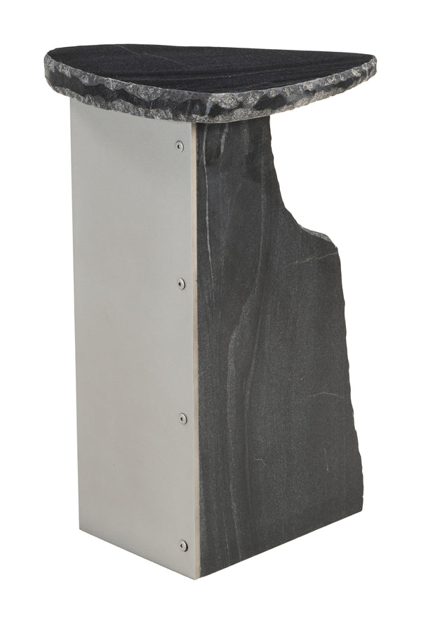 Zuo Modern Surya Modern Side Table With Marble And Iron Finish - Stylish Accent For Living Rooms And Bedrooms Black Natural Marble,Iron 110606-zuo-modern
