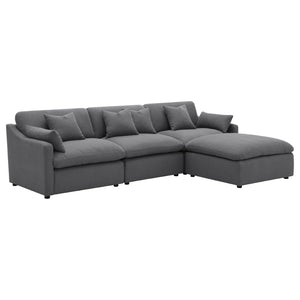 English Elm Greeley Armless Accent Chair with Performance Fabric and Foam Cushions for Modern Living B062P441446