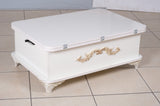 Rio Adjustable Height Coffee Table, White - Modern Living Room Centerpiece, Sturdy & Stylish