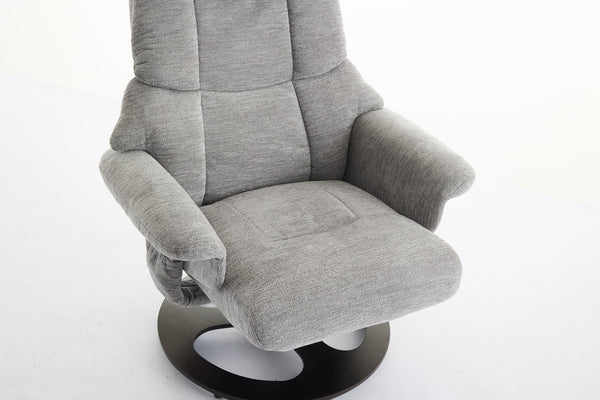 English Elm 010-Ergonomic Recliner Chair with Ottoman — 360° Swivel Lounge, Chenille Comfort, Heated Seat, Massage, Adjustable Backrest Grey W2636P262448