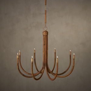 Samsara Chandelier - Stunning Rattan Design, Adjustable Height, Coastal Style, Perfect for Modern Spaces