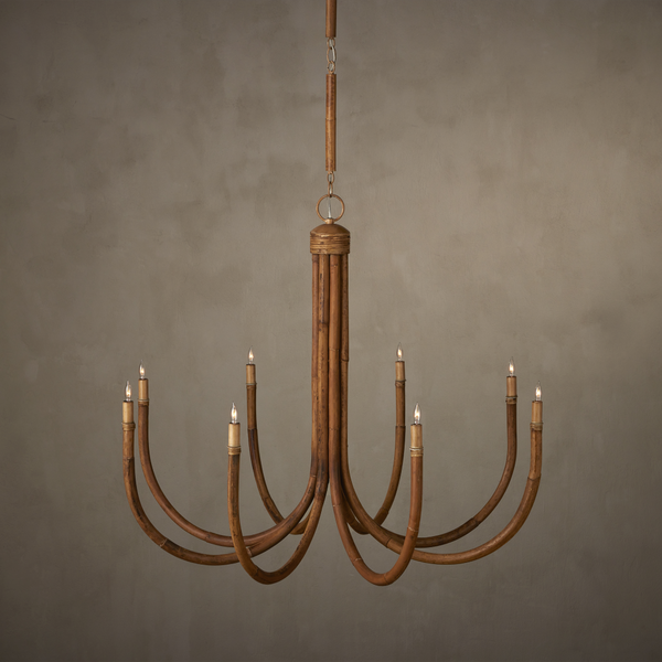 Samsara Chandelier - Stunning Rattan Design, Adjustable Height, Coastal Style, Perfect for Modern Spaces