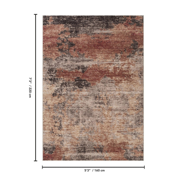English Elm Jewel Abstract Multi Color Turkish Woven Plush Area Rug for Living or Dining Rooms B186P428925