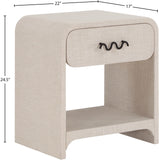 Medley Cream Night Stand / Side Table 799Cream-NS Meridian Furniture