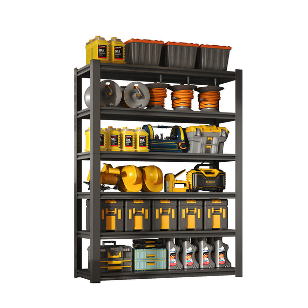 English Elm 82"H 6-Tier Metal Shelves - 2400LB Heavy Duty Adjustable Garage Rack, Easy Tool-Free Assembly, Versatile Storage T2398P252494