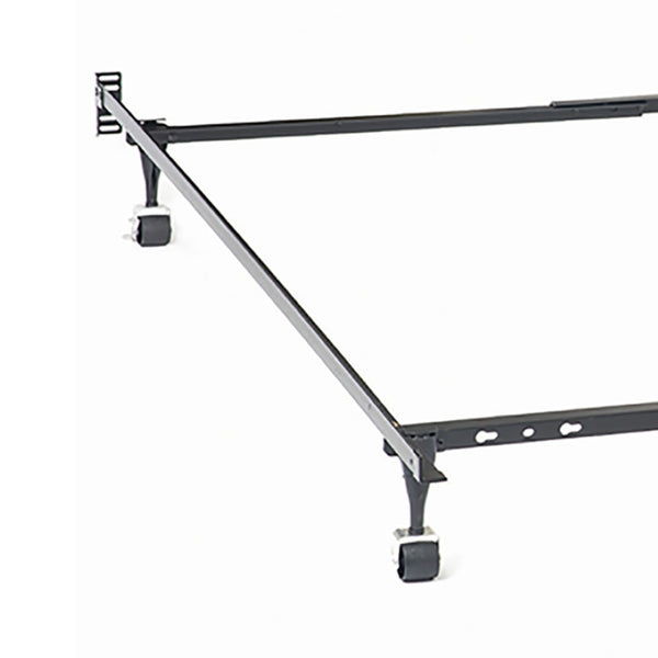 English Elm Deverton Heavy Gauge Steel Bed Frame with Six Leg Support and Matte Black Finish B062P468021