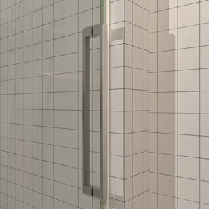 English Elm S-RM6076TN Frameless 56-60"W x 76"H Sliding Shower Door – 5/16" Tempered Glass, Quiet Rollers, Easy-Clean Finish W1865P352971