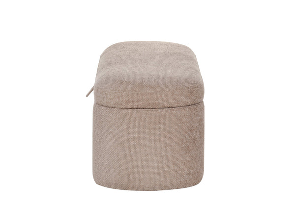 English Elm 1pc Storage Bench with Hidden Compartment Cushioned Seat Sturdy Wooden Frame Tweed Upholstery for Entryway Mauve 49 L x 19.5 W x 19.5 H B011P360631