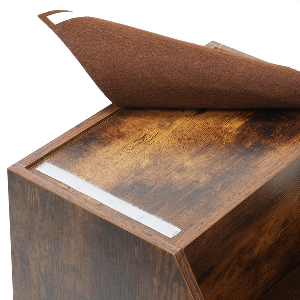 English Elm Pet Bunk Bed Vintage Double-Level Window Perch with Removable Steps, Cushion, Scratch Pad, Sturdy W1687P165899