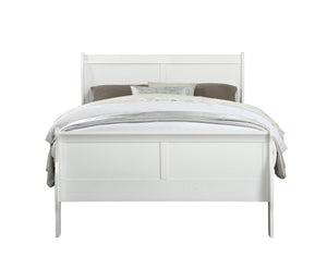 English Elm Louis Philippe Elegant White 2-Piece Bedroom Set - Eastern King Sleigh Bed & Nightstand Combo B2726S00166