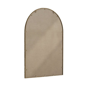 English Elm Arched Decorative Wall Mirror for Bathroom Vanity and Entryway — Elegant Arch Design for Living Room Bedroom Gold W757P251826