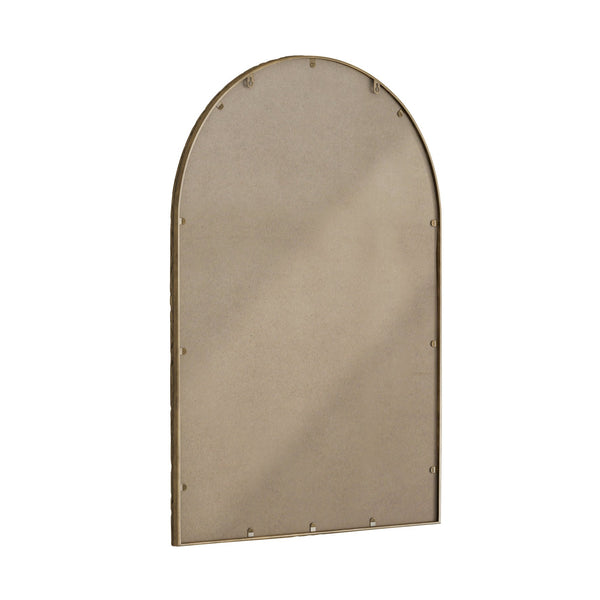 English Elm Arched Decorative Wall Mirror for Bathroom Vanity and Entryway — Elegant Arch Design for Living Room Bedroom Gold W757P251826