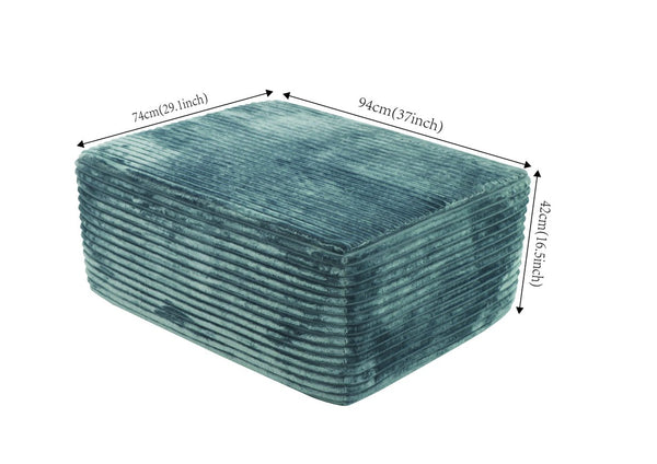 English Elm 373-001/Ottoman//Grey/Plush - Plush Grey Ottoman For Modern Living - Versatile, No Assembly, Cozy Comfort W3975P391669