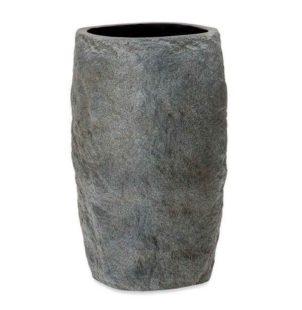 English Elm Polyresin Cast Stone Urn Planter Weathered Gray Finish Tall Outdoor Patio Garden N772P450043G