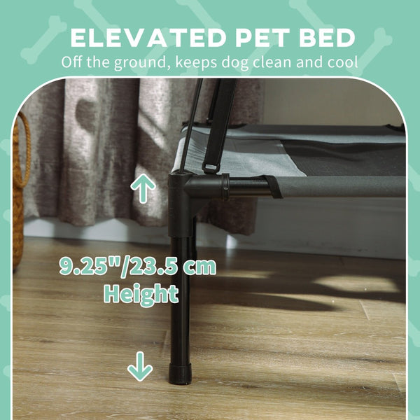 English Elm Pawhut Elevated Portable Dog Cot Bed With Uv Protection Canopy For Cool Comfort On The Go W2225P173791-GIGA