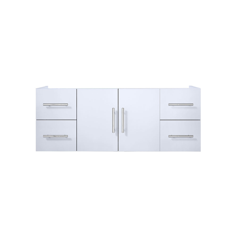 English Elm Glossy White Bath Vanity 48-in Compatible Top Width, Solid Wood Frame, Soft-Close Drawers, Fully Assembled Cabinet 22-in D B2731P258489