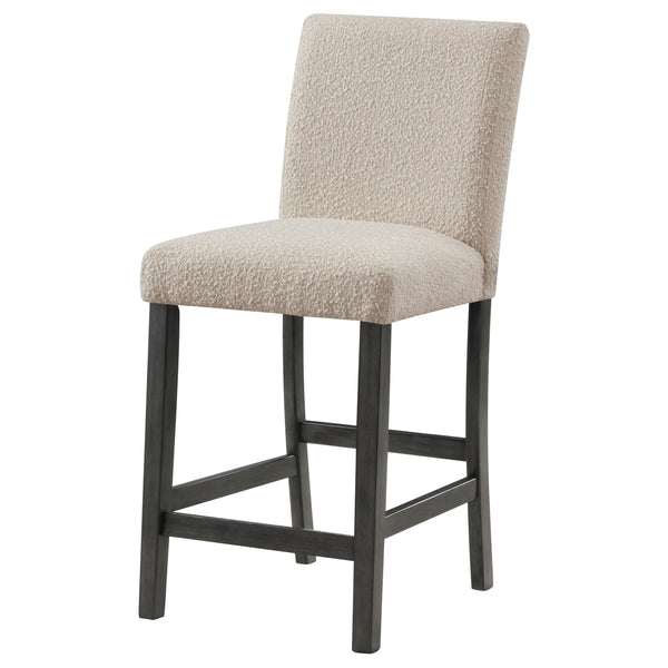English Elm Murtry Boucle Upholstered Counter Chair Set of 2 – Plush Foam Seats, Textured Fabric, Charcoal Legs, Modern Comfort Beige B062P299876