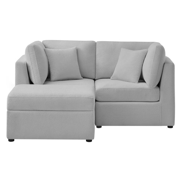 English Elm Chauncy Modular Three Piece Chofa with Storage Ottoman for Cozy Living Spaces B050S00036
